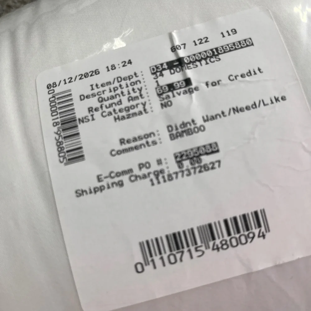 Bamboo Comforter Unisex White NEW Box Stitch Breathable - TWIN